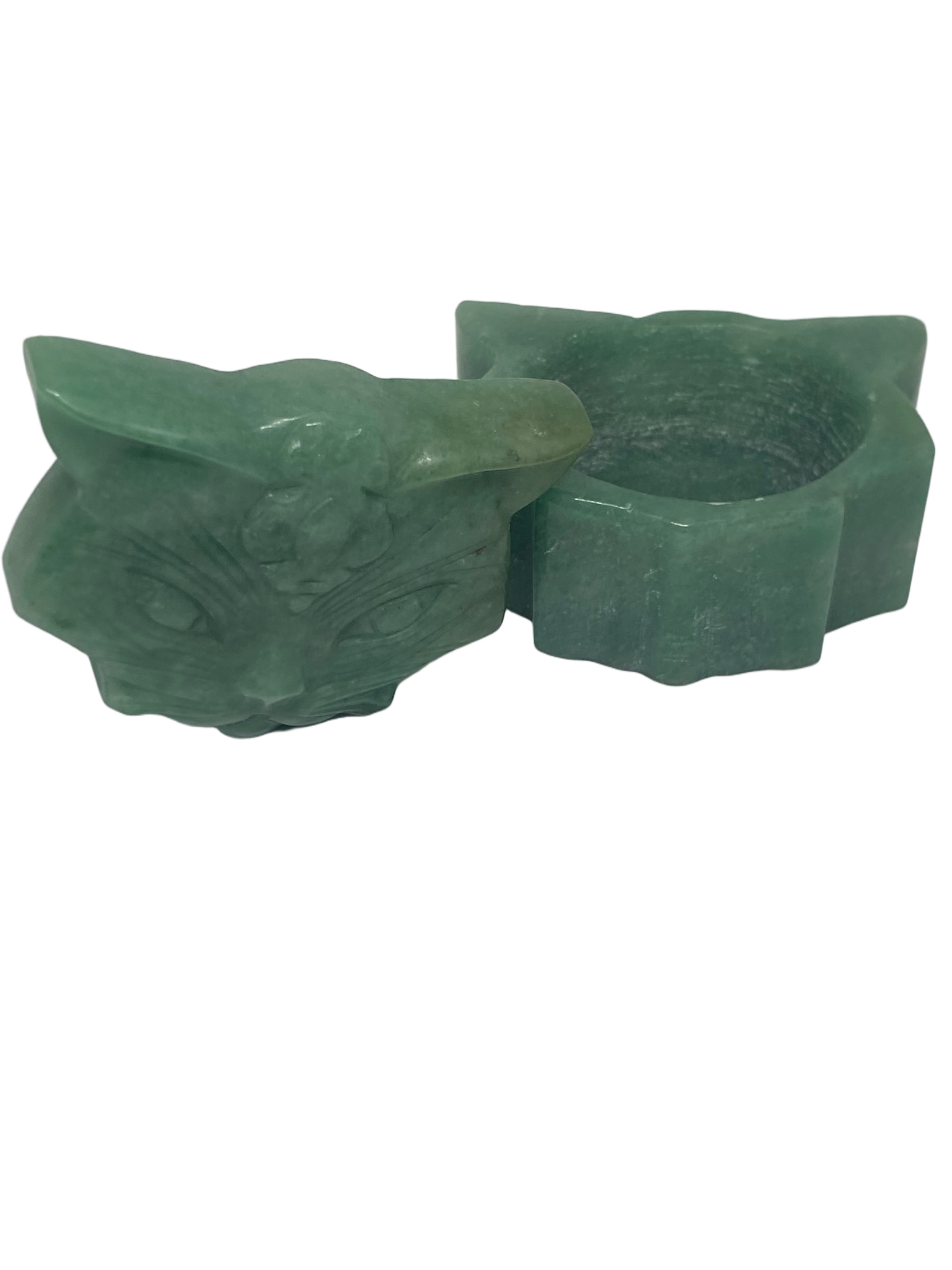 Green Aventurine Cat Trinket Holder