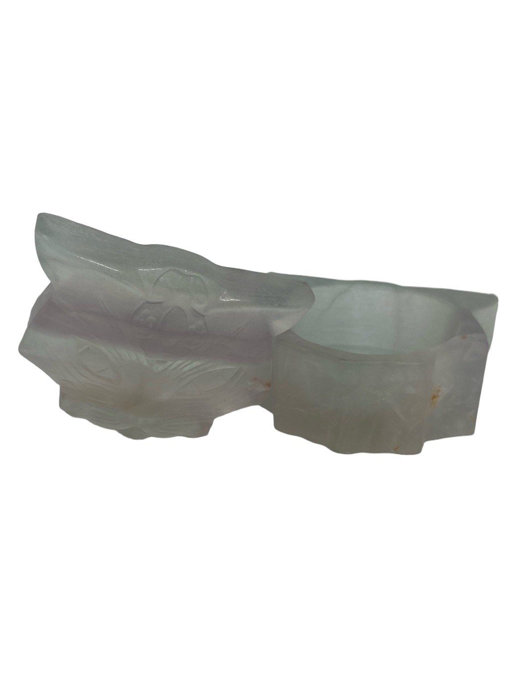 Fluorite Cat Trinket Holder