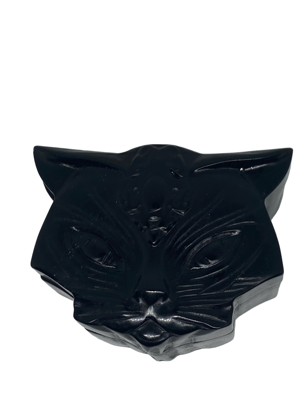 Black Obsidian Cat Trinket Holder