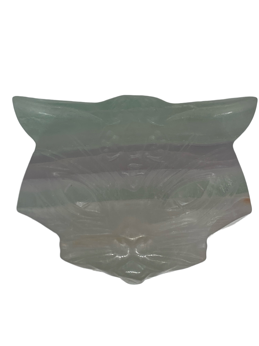 Fluorite Cat Trinket Holder