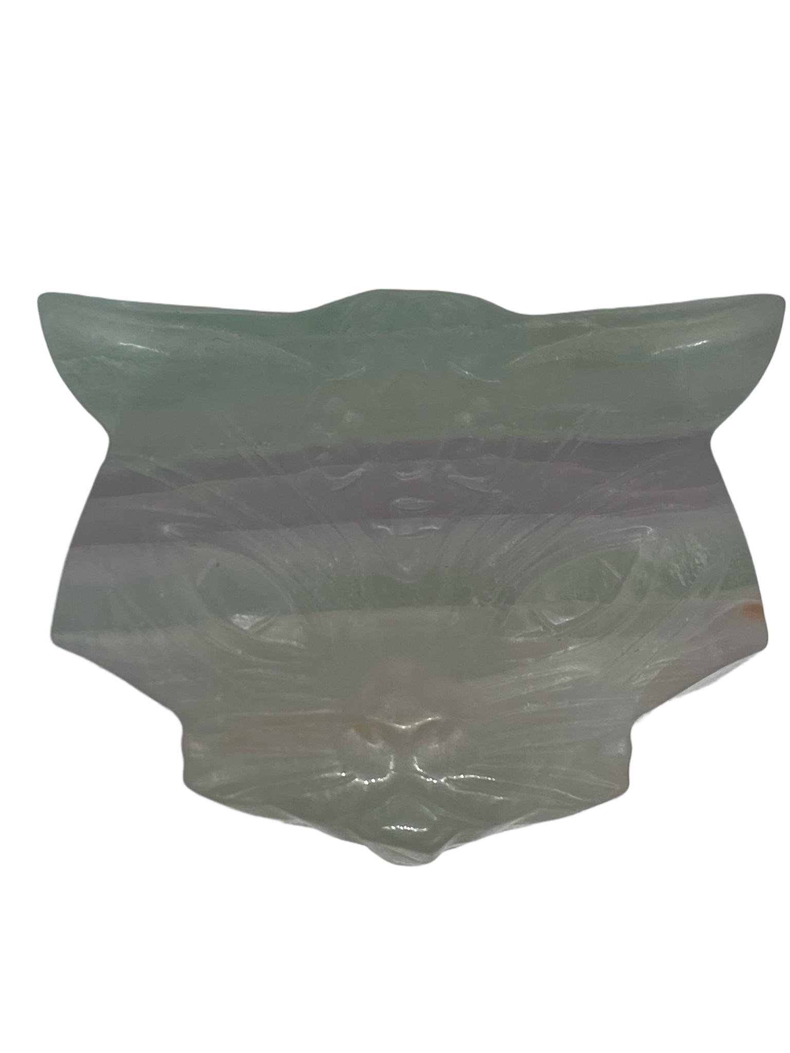 Fluorite Cat Trinket Holder